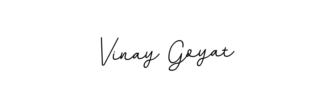 Use a signature maker to create a handwritten signature online. With this signature software, you can design (BallpointsItalic-DORy9) your own signature for name Vinay Goyat. Vinay Goyat signature style 11 images and pictures png