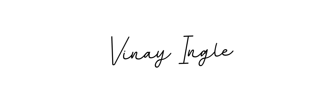 Create a beautiful signature design for name Vinay Ingle. With this signature (BallpointsItalic-DORy9) fonts, you can make a handwritten signature for free. Vinay Ingle signature style 11 images and pictures png