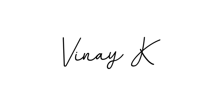 Vinay K stylish signature style. Best Handwritten Sign (BallpointsItalic-DORy9) for my name. Handwritten Signature Collection Ideas for my name Vinay K. Vinay K signature style 11 images and pictures png
