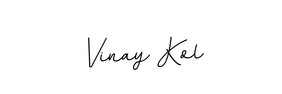 The best way (BallpointsItalic-DORy9) to make a short signature is to pick only two or three words in your name. The name Vinay Kol include a total of six letters. For converting this name. Vinay Kol signature style 11 images and pictures png