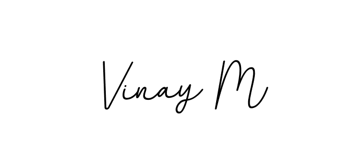 Design your own signature with our free online signature maker. With this signature software, you can create a handwritten (BallpointsItalic-DORy9) signature for name Vinay M. Vinay M signature style 11 images and pictures png
