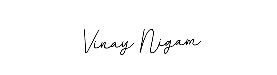 Create a beautiful signature design for name Vinay Nigam. With this signature (BallpointsItalic-DORy9) fonts, you can make a handwritten signature for free. Vinay Nigam signature style 11 images and pictures png