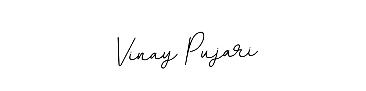 Use a signature maker to create a handwritten signature online. With this signature software, you can design (BallpointsItalic-DORy9) your own signature for name Vinay Pujari. Vinay Pujari signature style 11 images and pictures png
