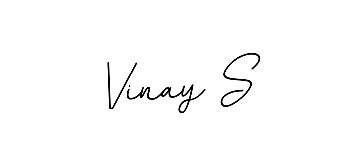 Design your own signature with our free online signature maker. With this signature software, you can create a handwritten (BallpointsItalic-DORy9) signature for name Vinay S. Vinay S signature style 11 images and pictures png