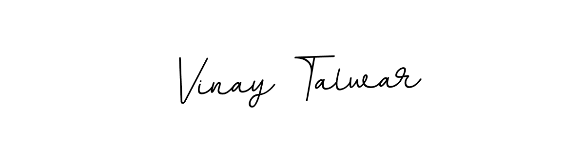 Use a signature maker to create a handwritten signature online. With this signature software, you can design (BallpointsItalic-DORy9) your own signature for name Vinay Talwar. Vinay Talwar signature style 11 images and pictures png