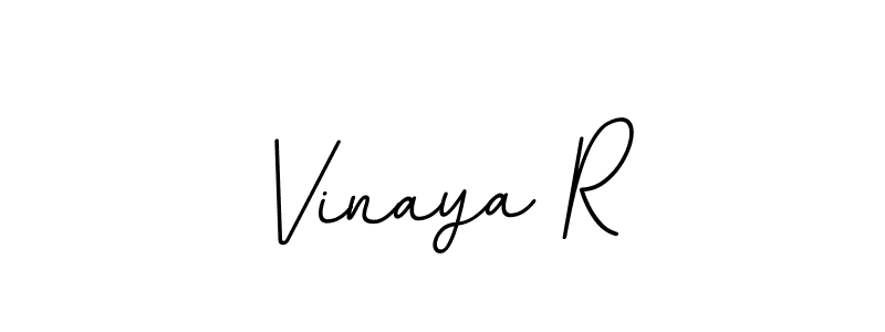 Design your own signature with our free online signature maker. With this signature software, you can create a handwritten (BallpointsItalic-DORy9) signature for name Vinaya R. Vinaya R signature style 11 images and pictures png