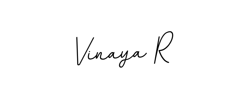 Design your own signature with our free online signature maker. With this signature software, you can create a handwritten (BallpointsItalic-DORy9) signature for name Vinaya R. Vinaya R signature style 11 images and pictures png