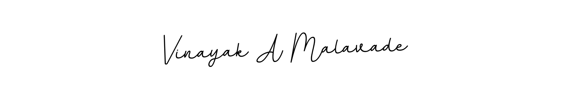 How to make Vinayak A Malavade name signature. Use BallpointsItalic-DORy9 style for creating short signs online. This is the latest handwritten sign. Vinayak A Malavade signature style 11 images and pictures png