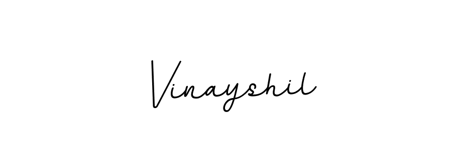 Use a signature maker to create a handwritten signature online. With this signature software, you can design (BallpointsItalic-DORy9) your own signature for name Vinayshil. Vinayshil signature style 11 images and pictures png