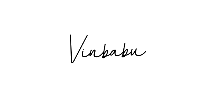How to make Vinbabu name signature. Use BallpointsItalic-DORy9 style for creating short signs online. This is the latest handwritten sign. Vinbabu signature style 11 images and pictures png
