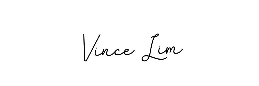 How to make Vince Lim name signature. Use BallpointsItalic-DORy9 style for creating short signs online. This is the latest handwritten sign. Vince Lim signature style 11 images and pictures png