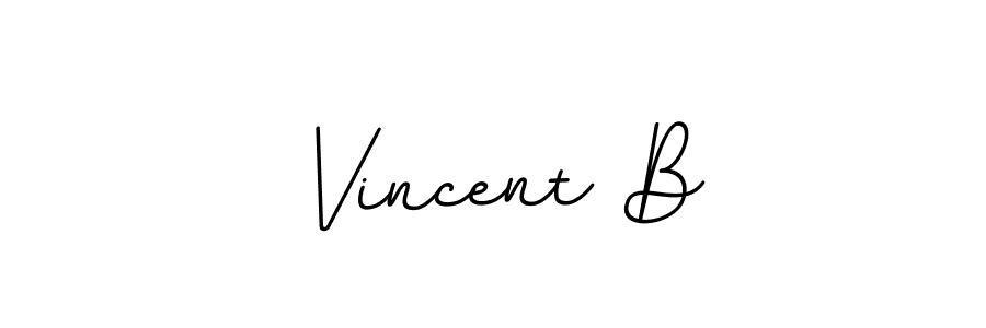 Create a beautiful signature design for name Vincent B. With this signature (BallpointsItalic-DORy9) fonts, you can make a handwritten signature for free. Vincent B signature style 11 images and pictures png