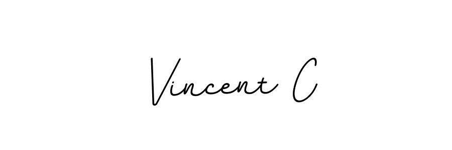 Design your own signature with our free online signature maker. With this signature software, you can create a handwritten (BallpointsItalic-DORy9) signature for name Vincent C. Vincent C signature style 11 images and pictures png