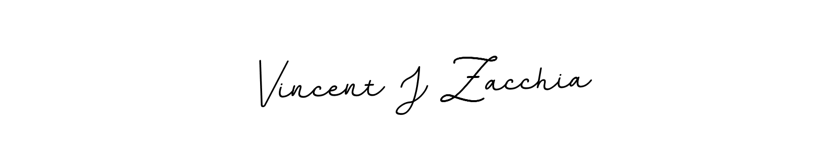 Use a signature maker to create a handwritten signature online. With this signature software, you can design (BallpointsItalic-DORy9) your own signature for name Vincent J Zacchia. Vincent J Zacchia signature style 11 images and pictures png