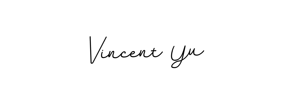 Vincent Yu stylish signature style. Best Handwritten Sign (BallpointsItalic-DORy9) for my name. Handwritten Signature Collection Ideas for my name Vincent Yu. Vincent Yu signature style 11 images and pictures png