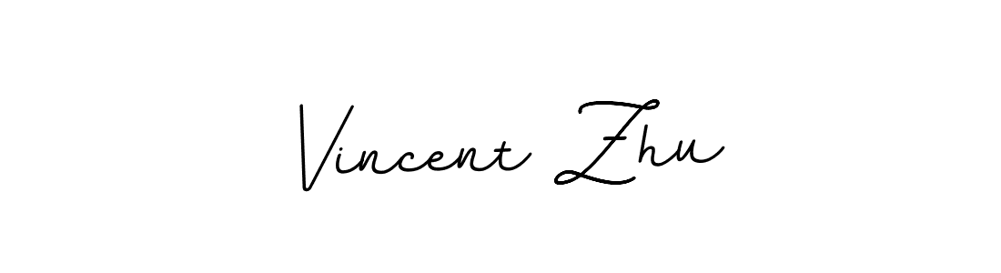 Make a beautiful signature design for name Vincent Zhu. With this signature (BallpointsItalic-DORy9) style, you can create a handwritten signature for free. Vincent Zhu signature style 11 images and pictures png