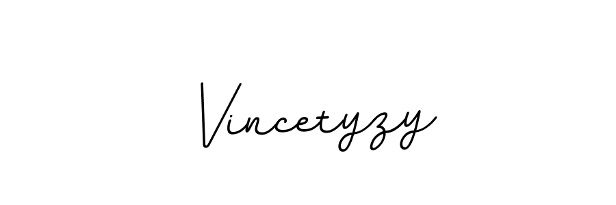 Make a beautiful signature design for name Vincetyzy. With this signature (BallpointsItalic-DORy9) style, you can create a handwritten signature for free. Vincetyzy signature style 11 images and pictures png
