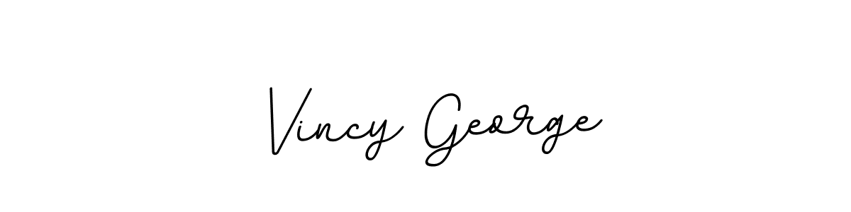 How to make Vincy George name signature. Use BallpointsItalic-DORy9 style for creating short signs online. This is the latest handwritten sign. Vincy George signature style 11 images and pictures png