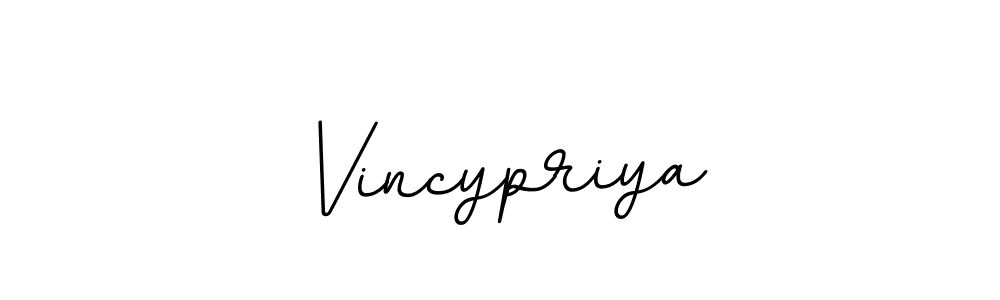 Also we have Vincypriya name is the best signature style. Create professional handwritten signature collection using BallpointsItalic-DORy9 autograph style. Vincypriya signature style 11 images and pictures png
