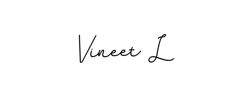 Vineet L stylish signature style. Best Handwritten Sign (BallpointsItalic-DORy9) for my name. Handwritten Signature Collection Ideas for my name Vineet L. Vineet L signature style 11 images and pictures png