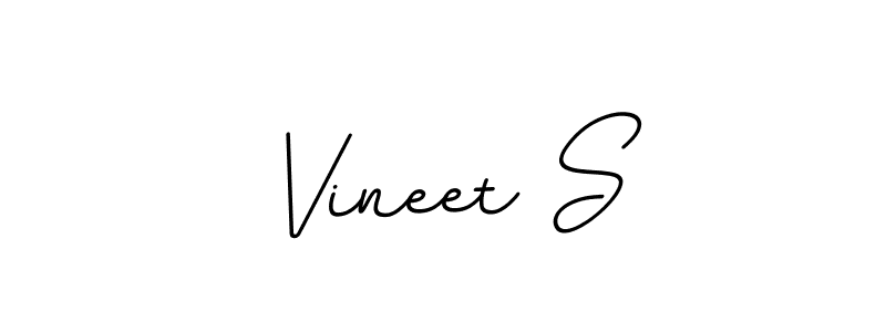 You should practise on your own different ways (BallpointsItalic-DORy9) to write your name (Vineet S) in signature. don't let someone else do it for you. Vineet S signature style 11 images and pictures png