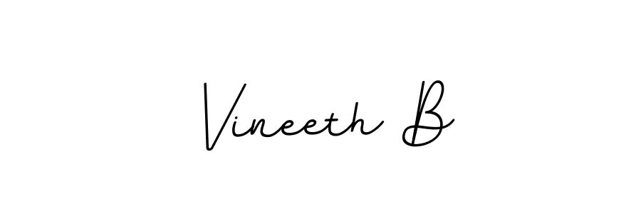 Create a beautiful signature design for name Vineeth B. With this signature (BallpointsItalic-DORy9) fonts, you can make a handwritten signature for free. Vineeth B signature style 11 images and pictures png
