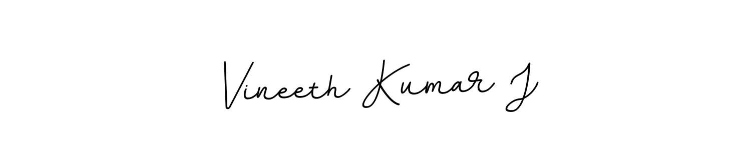 How to make Vineeth Kumar J name signature. Use BallpointsItalic-DORy9 style for creating short signs online. This is the latest handwritten sign. Vineeth Kumar J signature style 11 images and pictures png