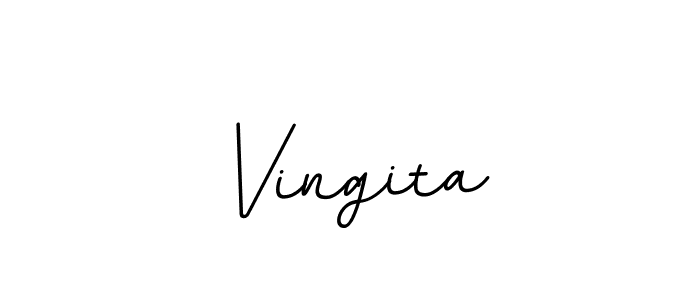 How to make Vingita name signature. Use BallpointsItalic-DORy9 style for creating short signs online. This is the latest handwritten sign. Vingita signature style 11 images and pictures png