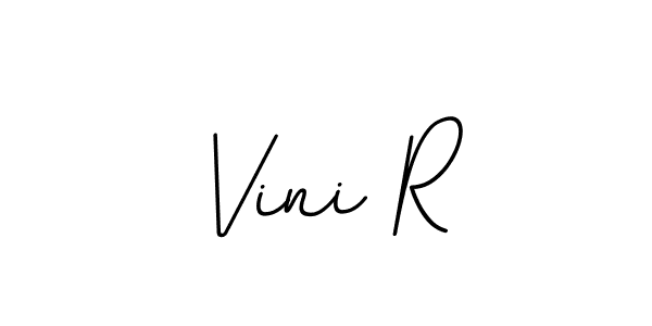 Make a beautiful signature design for name Vini R. With this signature (BallpointsItalic-DORy9) style, you can create a handwritten signature for free. Vini R signature style 11 images and pictures png