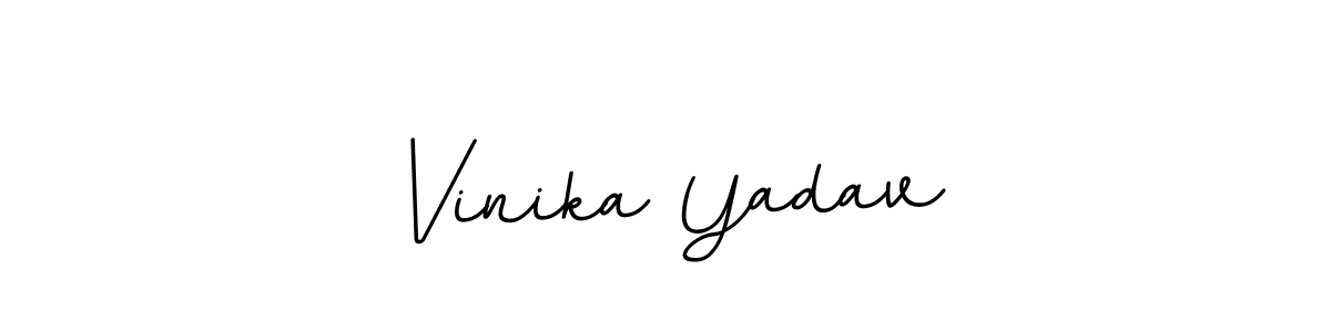 Vinika Yadav stylish signature style. Best Handwritten Sign (BallpointsItalic-DORy9) for my name. Handwritten Signature Collection Ideas for my name Vinika Yadav. Vinika Yadav signature style 11 images and pictures png