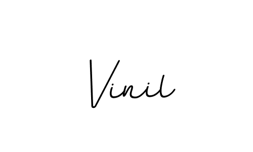 Design your own signature with our free online signature maker. With this signature software, you can create a handwritten (BallpointsItalic-DORy9) signature for name Vinil. Vinil signature style 11 images and pictures png