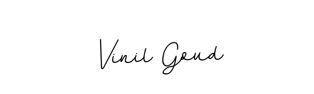 You should practise on your own different ways (BallpointsItalic-DORy9) to write your name (Vinil Goud) in signature. don't let someone else do it for you. Vinil Goud signature style 11 images and pictures png