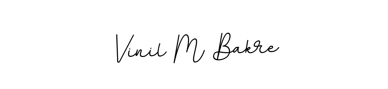 It looks lik you need a new signature style for name Vinil M Bakre. Design unique handwritten (BallpointsItalic-DORy9) signature with our free signature maker in just a few clicks. Vinil M Bakre signature style 11 images and pictures png