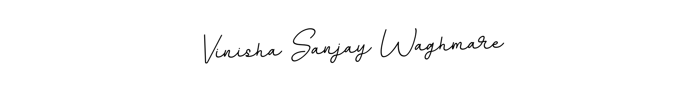 This is the best signature style for the Vinisha Sanjay Waghmare name. Also you like these signature font (BallpointsItalic-DORy9). Mix name signature. Vinisha Sanjay Waghmare signature style 11 images and pictures png