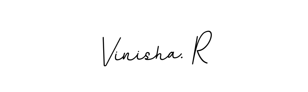 Use a signature maker to create a handwritten signature online. With this signature software, you can design (BallpointsItalic-DORy9) your own signature for name Vinisha. R. Vinisha. R signature style 11 images and pictures png