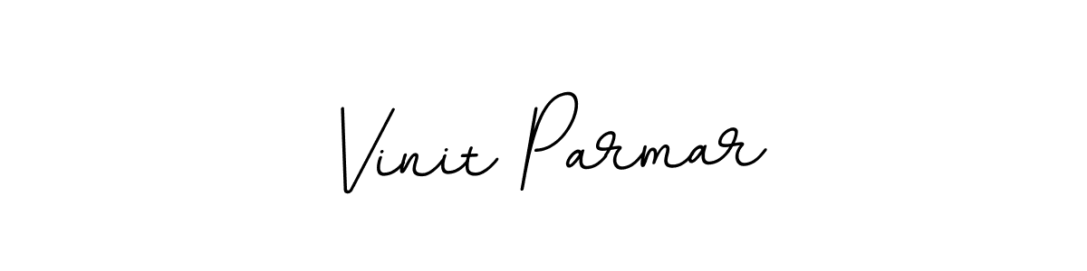 Create a beautiful signature design for name Vinit Parmar. With this signature (BallpointsItalic-DORy9) fonts, you can make a handwritten signature for free. Vinit Parmar signature style 11 images and pictures png