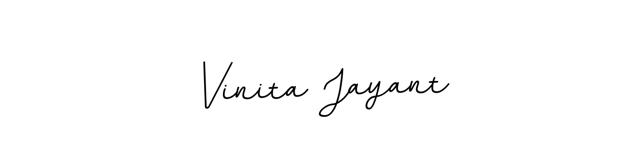 Make a beautiful signature design for name Vinita Jayant. With this signature (BallpointsItalic-DORy9) style, you can create a handwritten signature for free. Vinita Jayant signature style 11 images and pictures png
