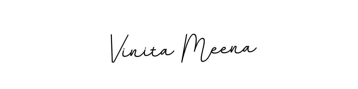 How to make Vinita Meena signature? BallpointsItalic-DORy9 is a professional autograph style. Create handwritten signature for Vinita Meena name. Vinita Meena signature style 11 images and pictures png
