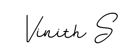 Practice writing Vinith S with the flow of BallpointsItalic-DORy9 lettering. A fantastic source of inspiration for developing your personal signature style. Vinith S signature style 11 images and pictures png
