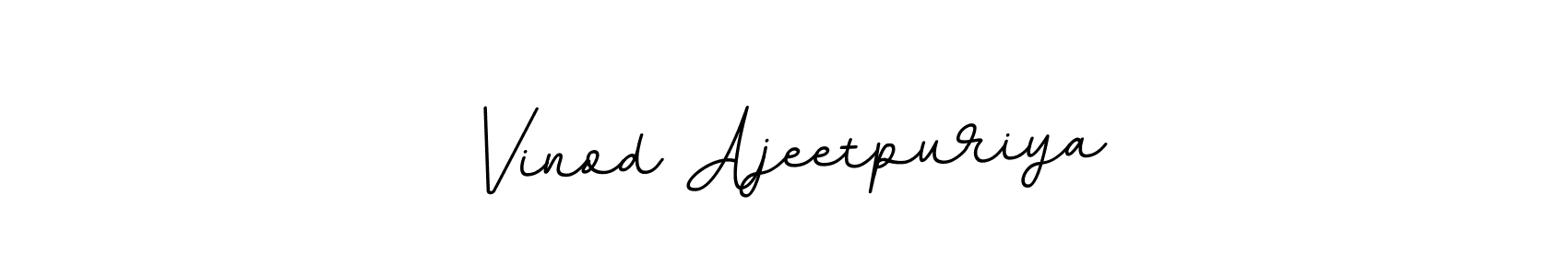 Design your own signature with our free online signature maker. With this signature software, you can create a handwritten (BallpointsItalic-DORy9) signature for name Vinod Ajeetpuriya. Vinod Ajeetpuriya signature style 11 images and pictures png