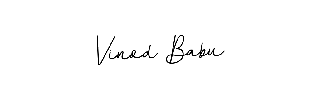 How to make Vinod Babu name signature. Use BallpointsItalic-DORy9 style for creating short signs online. This is the latest handwritten sign. Vinod Babu signature style 11 images and pictures png