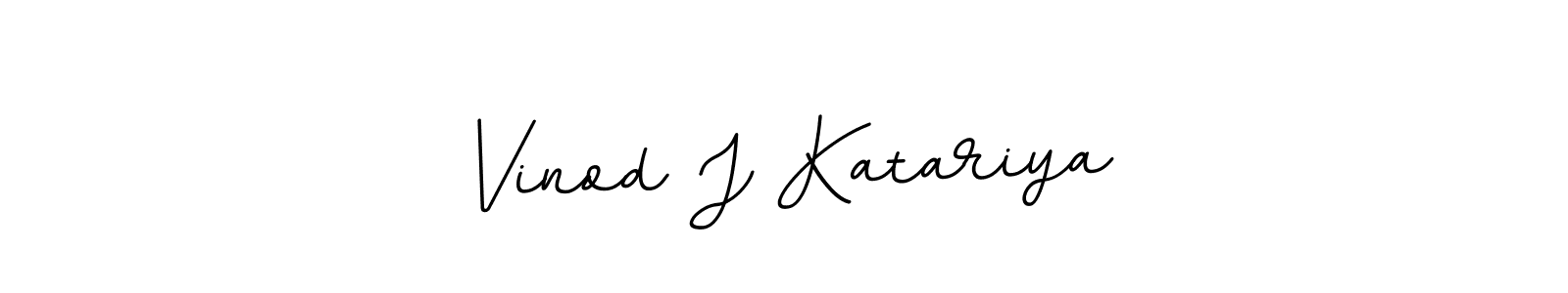 Create a beautiful signature design for name Vinod J Katariya. With this signature (BallpointsItalic-DORy9) fonts, you can make a handwritten signature for free. Vinod J Katariya signature style 11 images and pictures png