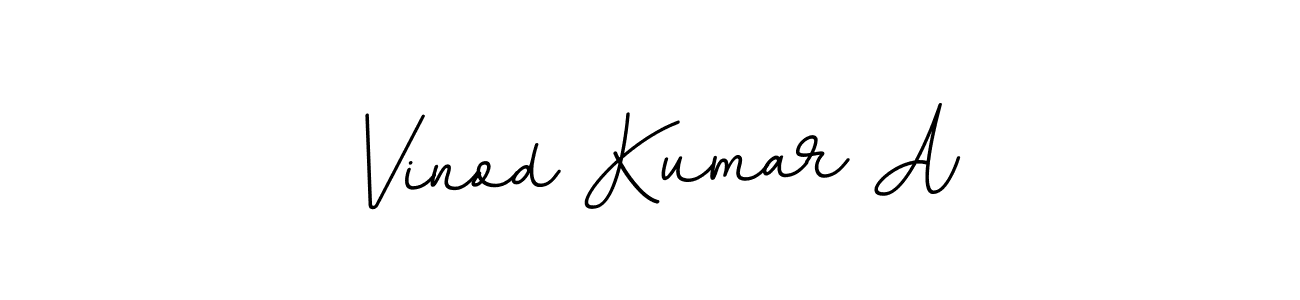 Create a beautiful signature design for name Vinod Kumar A. With this signature (BallpointsItalic-DORy9) fonts, you can make a handwritten signature for free. Vinod Kumar A signature style 11 images and pictures png