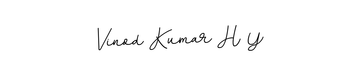This is the best signature style for the Vinod Kumar H Y name. Also you like these signature font (BallpointsItalic-DORy9). Mix name signature. Vinod Kumar H Y signature style 11 images and pictures png