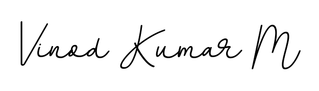 Here are the top professional signature styles for the name Vinod Kumar M. These are the best autograph styles you can use for your name. Vinod Kumar M signature style 11 images and pictures png
