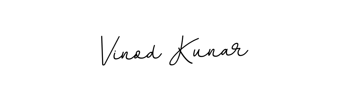 Design your own signature with our free online signature maker. With this signature software, you can create a handwritten (BallpointsItalic-DORy9) signature for name Vinod Kunar. Vinod Kunar signature style 11 images and pictures png