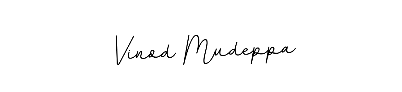 This is the best signature style for the Vinod Mudeppa name. Also you like these signature font (BallpointsItalic-DORy9). Mix name signature. Vinod Mudeppa signature style 11 images and pictures png