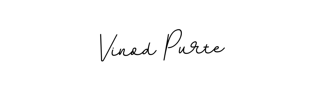 How to make Vinod Purte name signature. Use BallpointsItalic-DORy9 style for creating short signs online. This is the latest handwritten sign. Vinod Purte signature style 11 images and pictures png