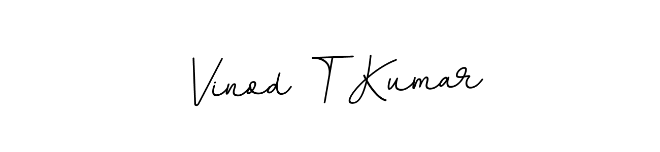 Create a beautiful signature design for name Vinod T Kumar. With this signature (BallpointsItalic-DORy9) fonts, you can make a handwritten signature for free. Vinod T Kumar signature style 11 images and pictures png