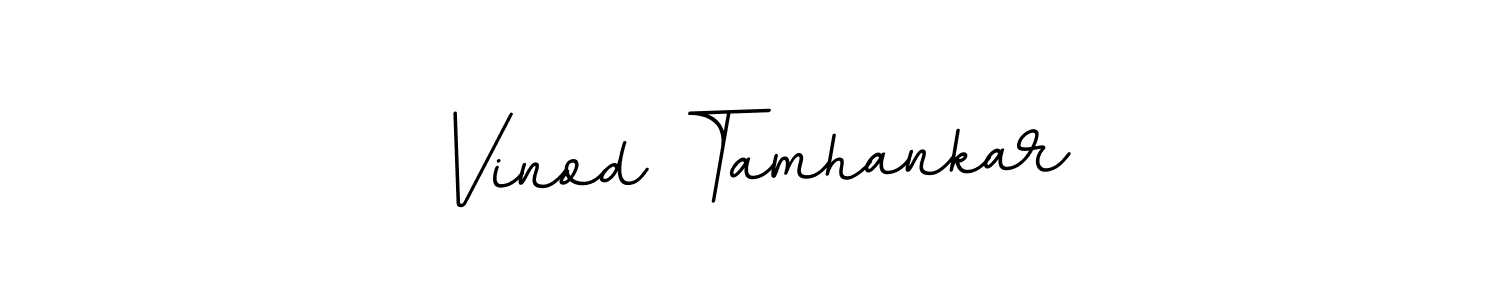 How to make Vinod Tamhankar name signature. Use BallpointsItalic-DORy9 style for creating short signs online. This is the latest handwritten sign. Vinod Tamhankar signature style 11 images and pictures png